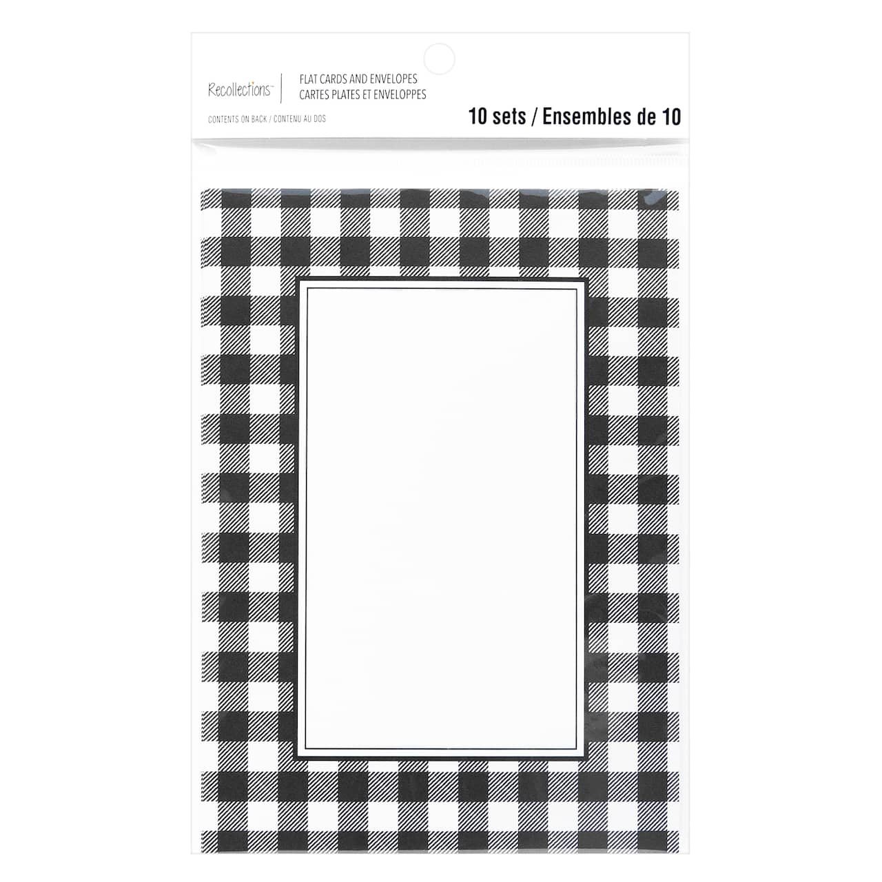 Buffalo Check Flat Cards & Envelopes by Recollections™, 5" x 7"